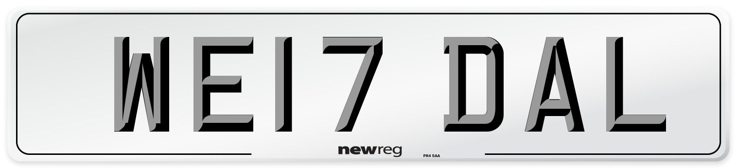 WE17 DAL Number Plate from New Reg